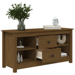 Walplus Tv Cabinet Honey Brown 103X36.5X52 Cm Solid Wood Pine - thumbnail 8