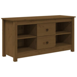 Walplus Tv Cabinet Honey Brown 103X36.5X52 Cm Solid Wood Pine - thumbnail 2