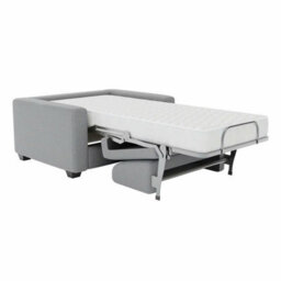 Lucas Grey Fabric Snuggler Sofa Bed, Memory Foam Mattress, Compact Small Single Sleeper Sofa, Handmade In Uk, Wood Frame - thumbnail 5