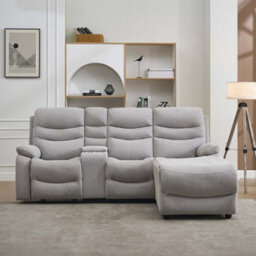 More4Homes Avon Chaise Manual Recliner Linen Sofa Grey - thumbnail 7