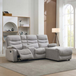 More4Homes Avon Chaise Manual Recliner Linen Sofa Grey - thumbnail 6