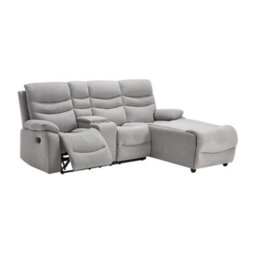 More4Homes Avon Chaise Manual Recliner Linen Sofa Grey - thumbnail 3