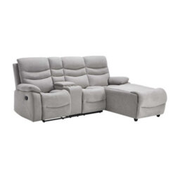 More4Homes Avon Chaise Manual Recliner Linen Sofa Grey - thumbnail 2