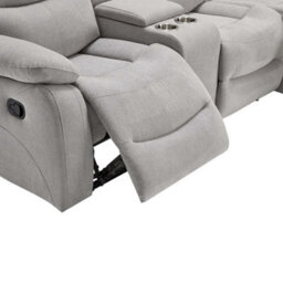 More4Homes Avon Chaise Manual Recliner Linen Sofa Grey - thumbnail 5