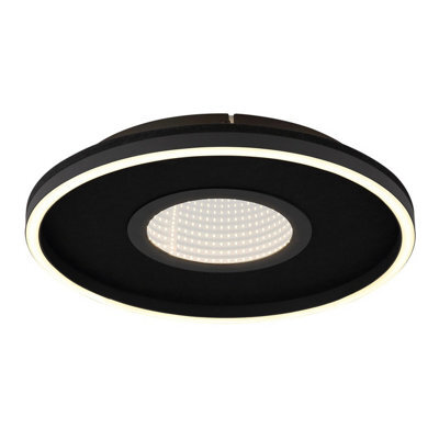 Luminosa Lighting Luminosa Emory Integrated Led Semi Flush Ceiling Light Matt Black Led 3000K - image 1