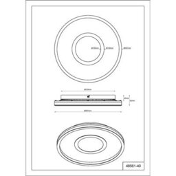 Luminosa Lighting Luminosa Emory Integrated Led Semi Flush Ceiling Light Matt Black Led 3000K - thumbnail 8