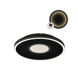 Luminosa Lighting Luminosa Emory Integrated Led Semi Flush Ceiling Light Matt Black Led 3000K - thumbnail 6