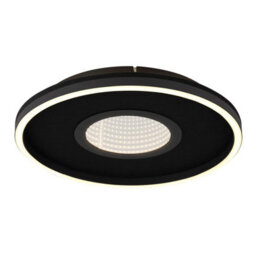 Luminosa Lighting Luminosa Emory Integrated Led Semi Flush Ceiling Light Matt Black Led 3000K - thumbnail 1