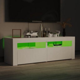 Berkfield Tv Cabinet With Led Lights White 120X35X40 Cm - thumbnail 3