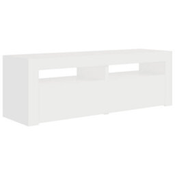 Berkfield Tv Cabinet With Led Lights White 120X35X40 Cm - thumbnail 7