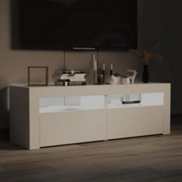 Berkfield Tv Cabinet With Led Lights White 120X35X40 Cm - thumbnail 5