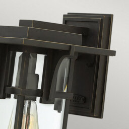 Luminosa Lighting Elstead Manhattan 1 Light Outdoor Medium Wall Lantern Light Oil Rubbed Bronze Ip44, E27 - thumbnail 2