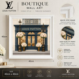 Home Luxe Interiors Lv Boutique White Step Frame Wall Art 40X40Cm Luxury Home Decor Accent - thumbnail 6