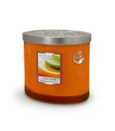 Heart and Home Heart & Home Citrus Crush  Twin Wick Ellipse Soy Candle - 40 Hours Burn