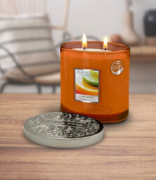 Heart and Home Heart & Home Citrus Crush  Twin Wick Ellipse Soy Candle - 40 Hours Burn - thumbnail 2
