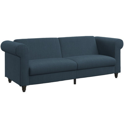 Dorel Felix 3 Seaters Sofabed In Corduroy Blue - image 1