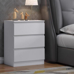 Fwstyle Carlton Matt White 2 Piece Bedroom Storage Furniture Set - 6 Drawer Chest & 3 Drawer Chest - thumbnail 2