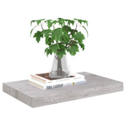 Berkfield Floating Wall Shelves 4 Pcs Concrete Grey 50X23X3.8 Cm Mdf - thumbnail 3