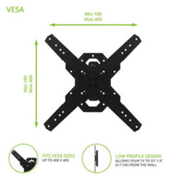 Kanto Mounts Ps300 Full Motion Tv Wall Mount For 26-Inch To 60-Inch Tvs - Black - thumbnail 2