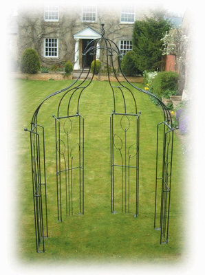 Poppy Forge Flower Bower (Inc Ground Spikes) Garden Gazebo - Solid Steel - L89 X W177.7 X H304.8 Cm - Black - image 1
