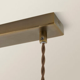 Valuelights Kira Glass Dome 3 Drop Bar Brushed Brass Diner Ceiling Pendant Light With Bulbs - thumbnail 5
