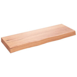 Berkfield Wall Shelf Light Brown 80X30X6 Cm Treated Solid Wood Oak