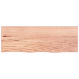 Berkfield Wall Shelf Light Brown 80X30X6 Cm Treated Solid Wood Oak - thumbnail 2
