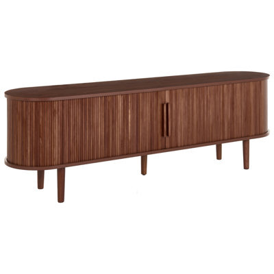 Beliani Retro Tv Stand Sorell Dark Brown - image 1