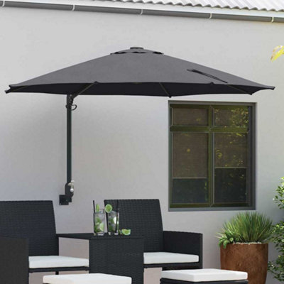 Walplus Garden Parasol Anthracite, Black 248 X 248 X 148 Cm - image 1