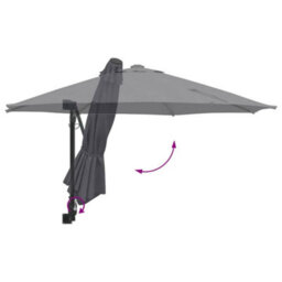 Walplus Garden Parasol Anthracite, Black 248 X 248 X 148 Cm - thumbnail 8