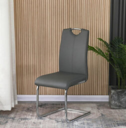 Furnizone UK Piccolo 4-Seater Extending Dining Table And 4 Isaac Grey Faux Leather Chairs - thumbnail 5
