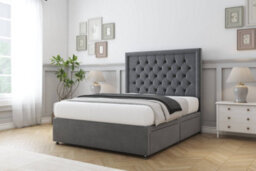 "Sloomy Montana Armour Coniston Divan Bed Base 4 Drawers With 26"" Strutted Headboard 6' Super King" - thumbnail 3