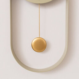 Melody Maison Olive Green & Gold Pendulum Metal Analogue Wall Clock - 20Cm X 55Cm - thumbnail 3