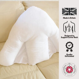 Lancashire Textiles Orthopedic Batwing Shaped Hollow Fiber Filling, Neck & Back Support Pillow For Help With Cushioning And Sittin - thumbnail 3