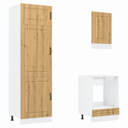 Berkfield 7 Piece Kitchen Cabinet Set Kalmar Artisan Oak Engineered Wood - thumbnail 5