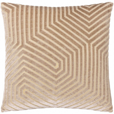 Paoletti Evoke Cut Velvet Cushion Cover, Mink, 45 X 45Cm - image 1