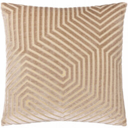 Paoletti Evoke Cut Velvet Cushion Cover, Mink, 45 X 45Cm