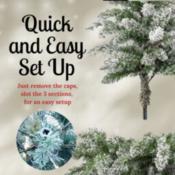 Evre Snowy Spruce Artificial Christmas Tree Pine Cone Berries 6Ft 180Cm 700 Tips - 4/5/6/7/8 Ft Available - thumbnail 7