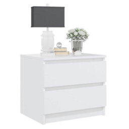 Vidaxl Bed Cabinets 2 Pcs White 50X39X43.5 Cm Engineered Wood - thumbnail 6