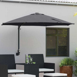 Berkfield Garden Parasol Anthracite, Black 248 X 248 X 148 Cm - thumbnail 1