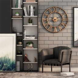Retro Gold 40Cm Wall Clock , 3D Roman Numerals, Silent Quartz - thumbnail 5