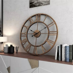 Retro Gold 40Cm Wall Clock , 3D Roman Numerals, Silent Quartz - thumbnail 4