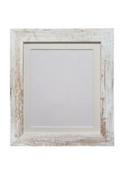 Frames By Post Metro Distressed White Frame With Ivory Mount For Image Size 4 X 3 Inch - thumbnail 1