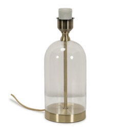 Valuelights Jessy Glass And Gold Metal Table Lamp For Living Room And Bedroom - Base Only - thumbnail 1