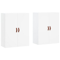 Berkfield Wall Mounted Cabinets 2 Pcs White 69.5X34X90 Cm - thumbnail 2