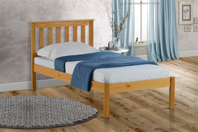 Save On Goods UK 3Ft Single Antique Pine Wood Bed Frame.wooden Shaker Style,low Footend Bedstead - image 1