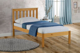 Save On Goods UK 3Ft Single Antique Pine Wood Bed Frame.wooden Shaker Style,low Footend Bedstead - thumbnail 1