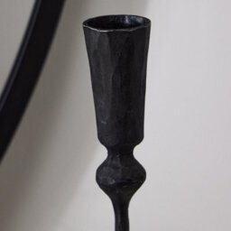 Dibor Antique Black Round Marble Bottom Table Decoration Christmas Candle Holder - thumbnail 3