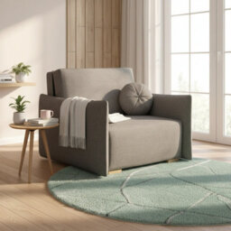 Armchair Viva Glov I With Sleep Function Storage Chipboard Foam Sinuous Spring Wooden Frame 104X98X85Cm Grey - thumbnail 2
