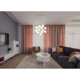 Luminosa Lighting Luminosa Riha Cluster Pendant Ceiling Light Nickel Matt Balls Opal Glass Shade 12X G9 3000K - thumbnail 3
